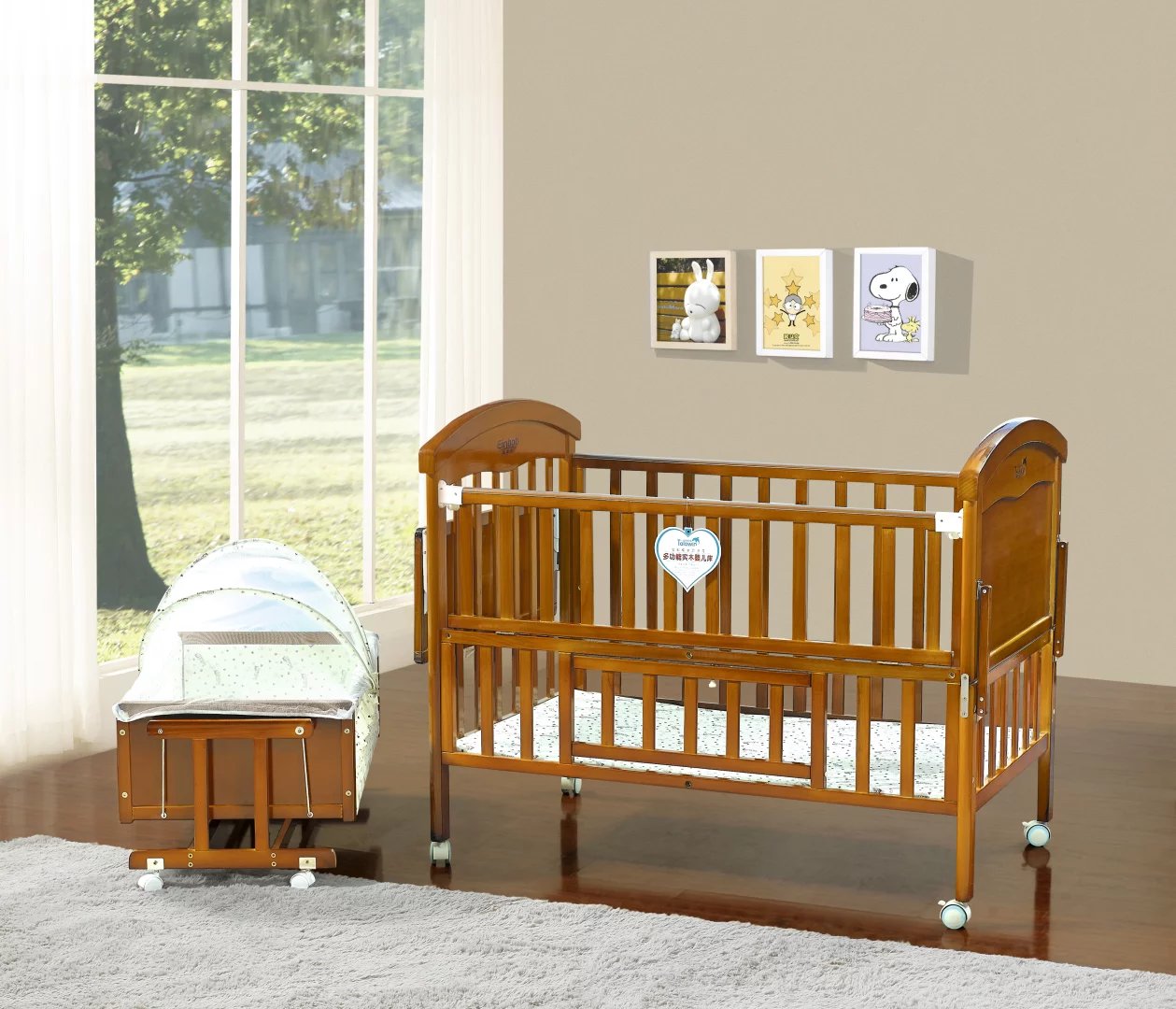 mahogany baby crib